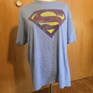 DC Comics Gray Superman Logo Shirt